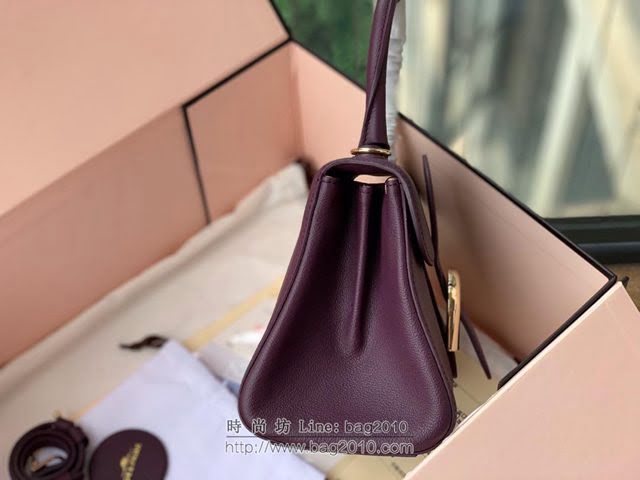 DELVAUX女包 春夏新款 Brillant系列手袋 德爾沃女手提包 女手腕包 Dv0020 枚紫色 Delvaux單肩包  fcs1328